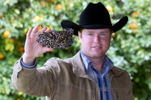 Robert Ward with one of his meteorites